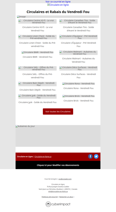 Circulaires et Rabais du Vendredi Fou 2025 au Québec⚫️🔴