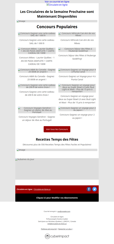 Nouvelles Circulaires du 20 au 26 Novembre 2025