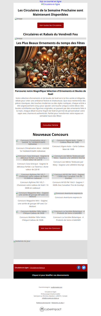 Nouvelles Circulaires du 27 Novembre au 3 décembre 2025