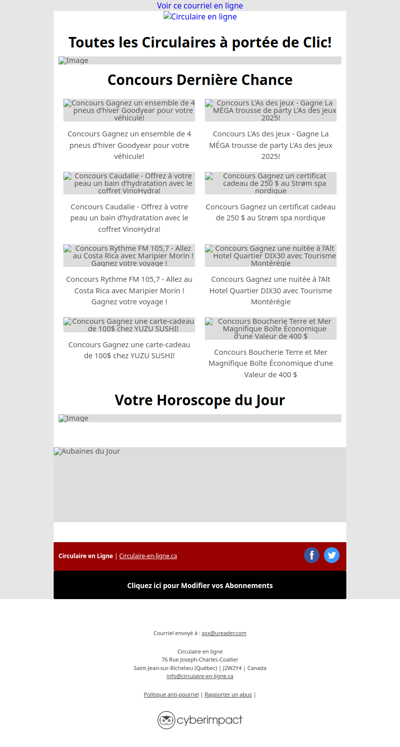 Semaine du 27 Novembre au 3 Décembre 2025