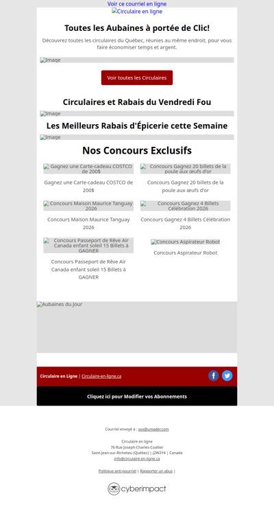 Walmart Tigre Géant IGA Metro Super C Uniprix Canac