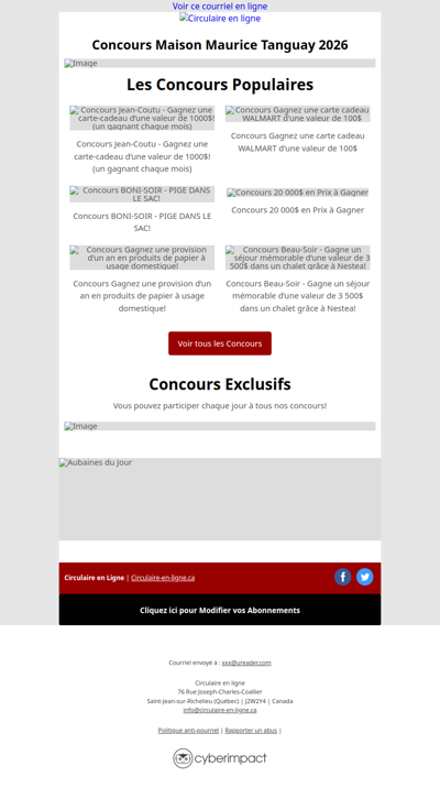 Concours Maison Maurice Tanguay 2026🏆