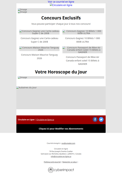 Circulaires de la Semaine Prochaine