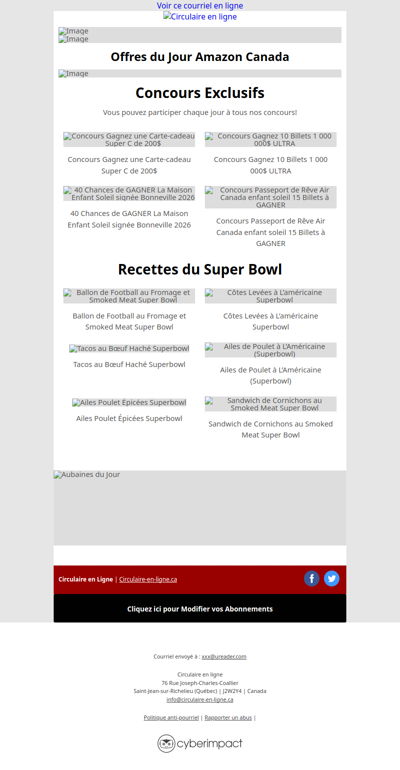 Nouvelles Circulaires du 5 au 11 février 2026