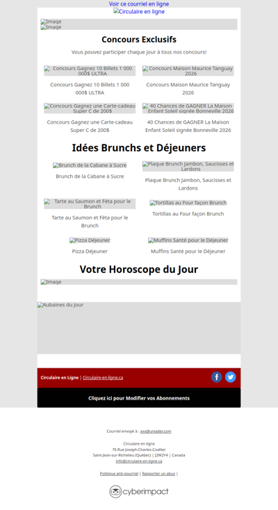 Circulaires de la Semaine Prochaine