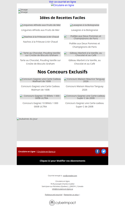 Nouvelles Circulaires du 5 au 11 Mars 2026