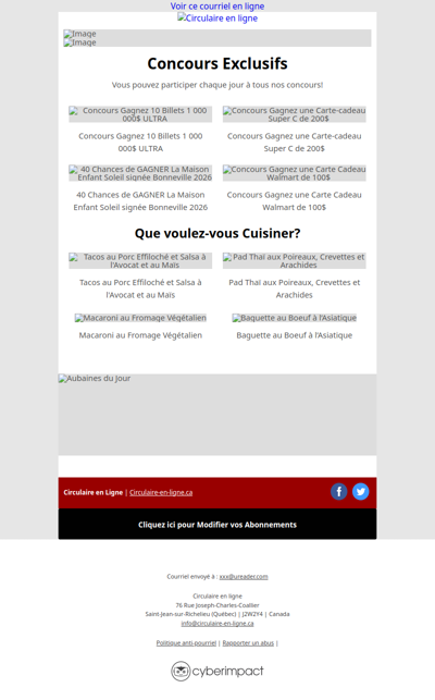 Walmart Tigre Géant IGA Metro Super C Uniprix Canac