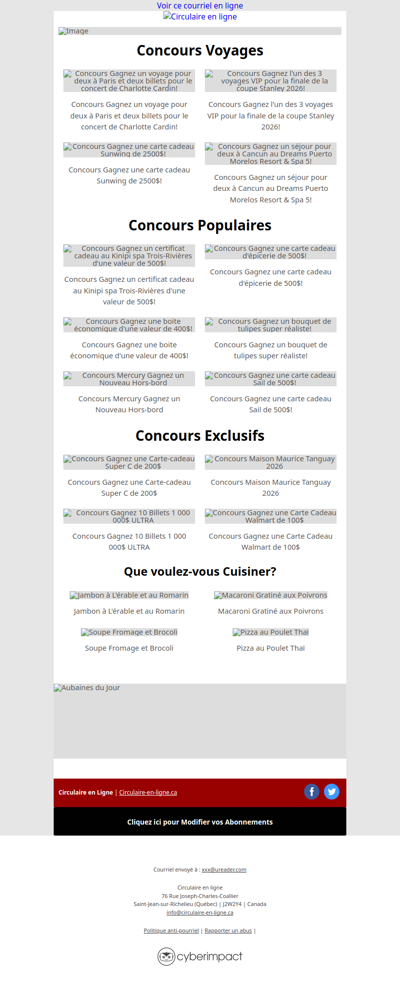 Concours Repartez avec 10 000$ - Gagnez 500$ d'Épicerie🤩