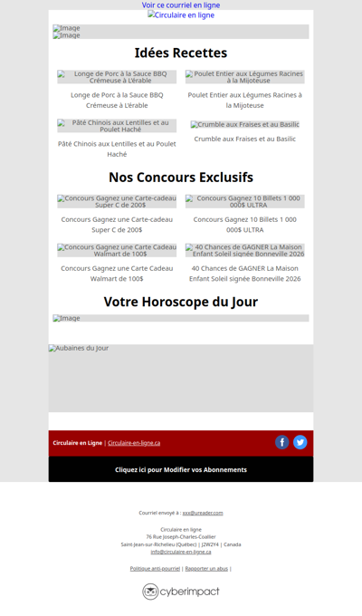 Toutes les Circulaires du 19 au 25 Mars 2026