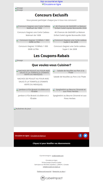 Walmart Tigre Géant IGA Metro Super C Uniprix Canac