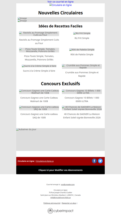 Nouvelles Circulaires du 2 Avril au 8 Avril 2026