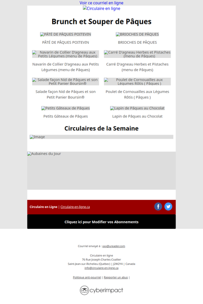 Brunch et Souper de Pâques 🐣