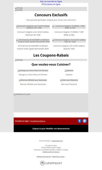 Walmart Tigre Géant IGA Metro Super C Uniprix Canac