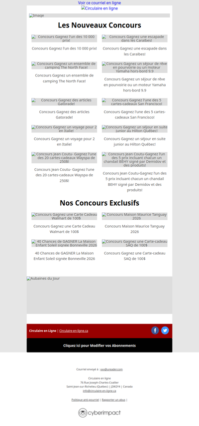 Concours Gagnez 20 Billets Gagnant à VIE🏆