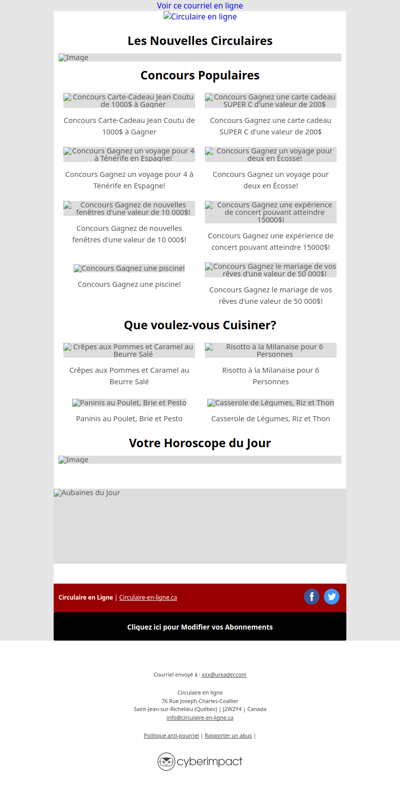 Circulaires de la Semaine Prochaine 🤩