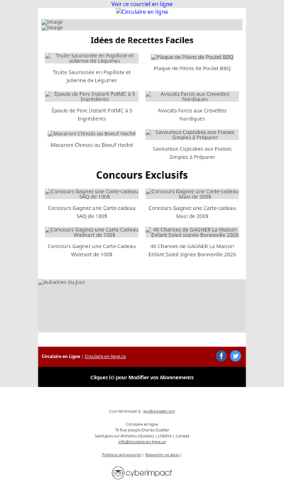 Nouvelles Circulaires du 16 Avril au 22 Avril 2026