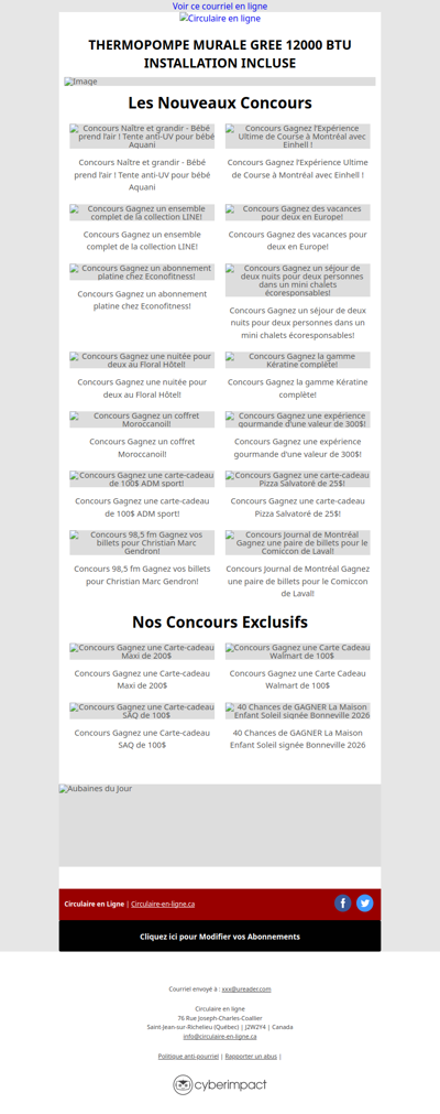 Nouveaux Concours🏆 Gagnez une Thermopompe 😎