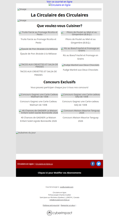 Walmart Tigre Géant IGA Metro Super C Uniprix Canac