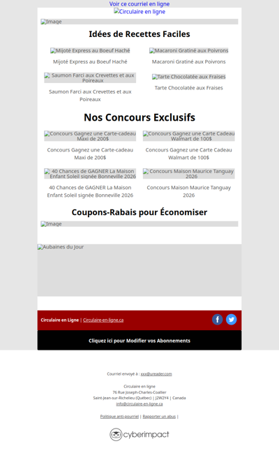 Maxi Costco Super C IGA Metro Rossy Walmart Tigre Géant Jean Coutu