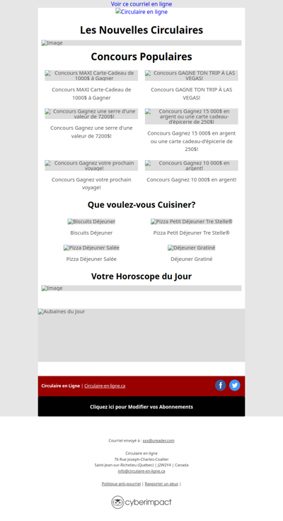 Circulaires de la Semaine Prochaine 🤩