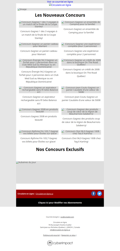 Nouveaux Concours🏆 Gagnez 20 Billets Gagnant à VIE