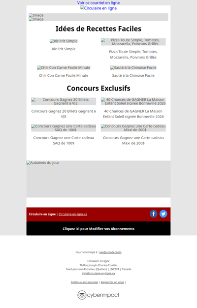 Nouvelles Circulaires du 23 Avril au 29 Avril 2026