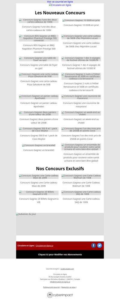 Nouveaux concours disponibles – participez dès aujourd’hui 😎