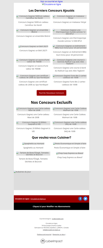 Nouveaux Concours disponibles – participez dès aujourd’hui