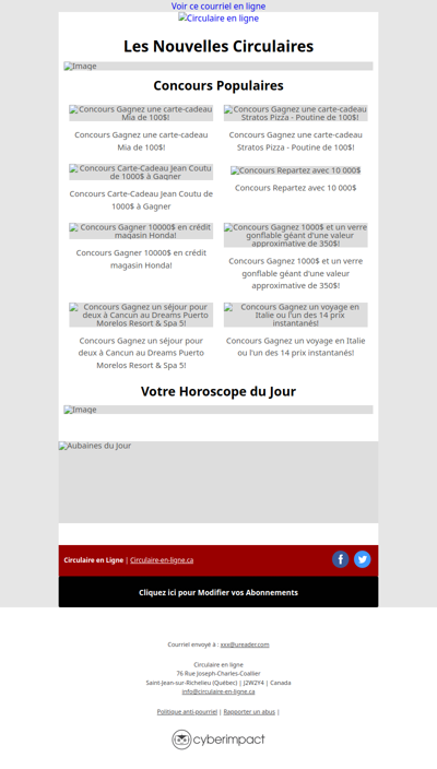 Circulaires de la Semaine Prochaine 🤩