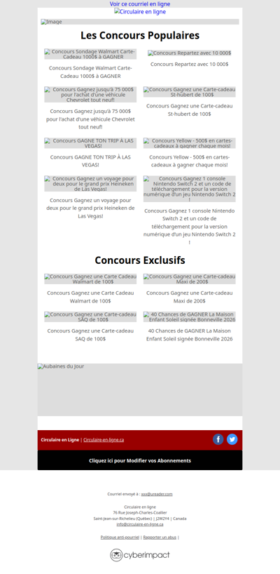 Concours Gagnez 20 Billets Gagnant à VIE🏆