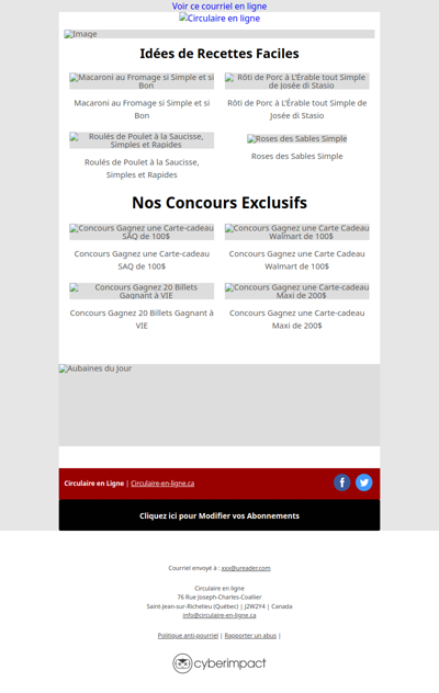 Maxi Costco Super C IGA Metro Rossy Walmart Tigre Géant Jean Coutu