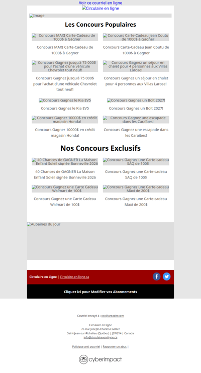 Concours Gagnez 20 Billets Gagnant à VIE🏆