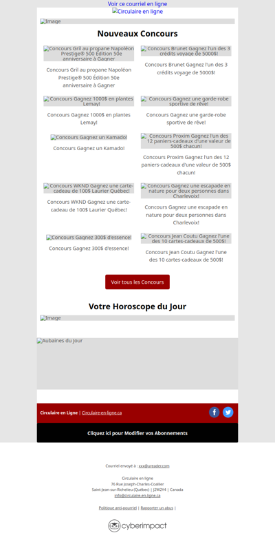 Circulaires de la Semaine Prochaine 🤩