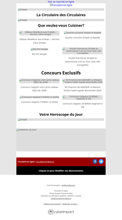 Toutes les Circulaires du Québec sont ici !