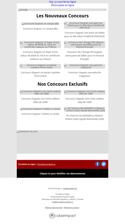 Concours Gagnez 20 Billets Gagnant à VIE🏆