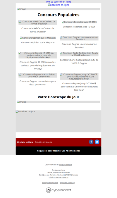 Circulaires de la Semaine Prochaine 🤩