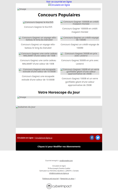 Circulaires de la Semaine Prochaine 🤩
