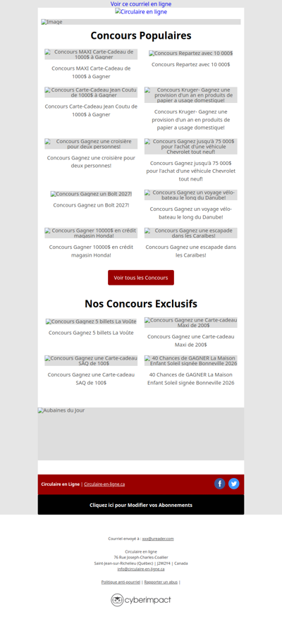 Concours Gagnez 20 Billets Gagnant à VIE🏆