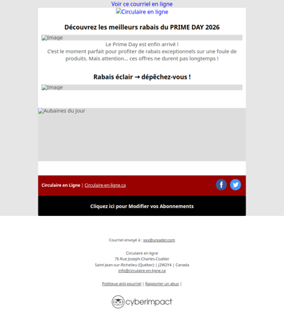Aubaines du PRIME DAY 2026 🤩