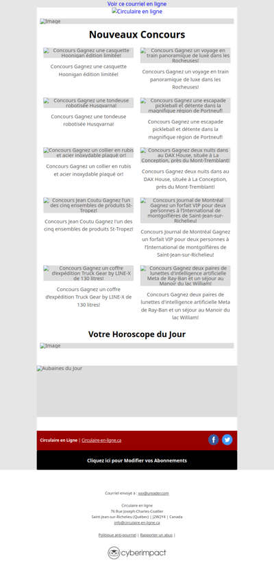 Circulaires de la Semaine Prochaine 🤩