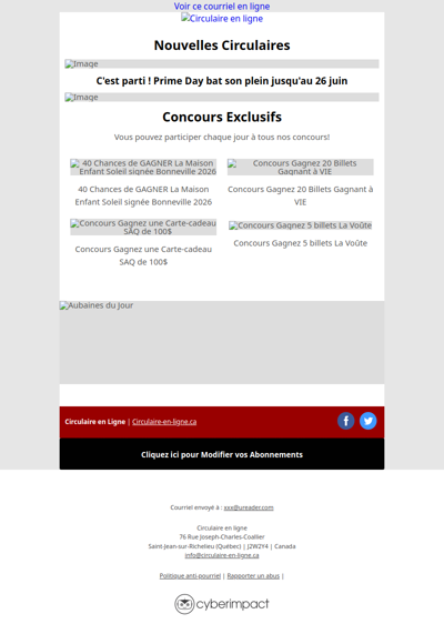 Nouvelles Circulaires du 25 Juin au 1 Juillet 2026