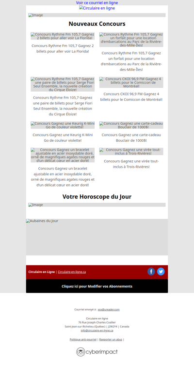 Circulaires de la Semaine Prochaine 🤩