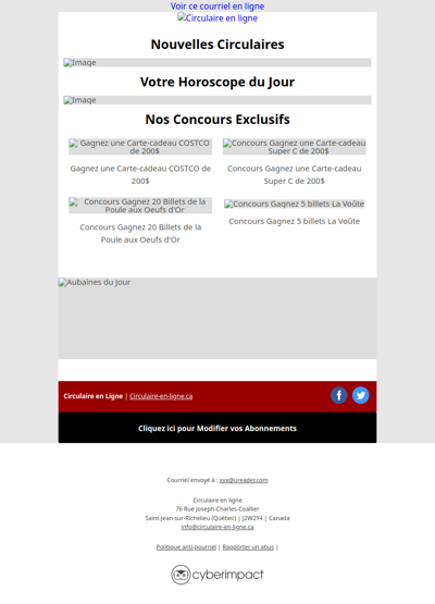 Circulaires de la Semaine Prochaine 🤩