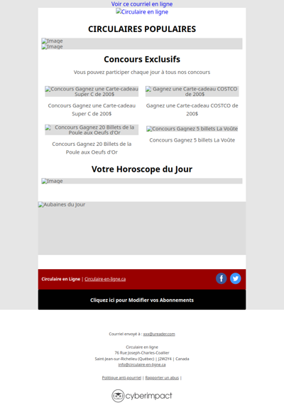 Toutes Les Circulaires du Québec sont ici !