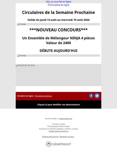 Circulaires de la Semaine Prochaine