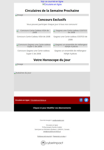 Circulaires de la Semaine Prochaine 🤩