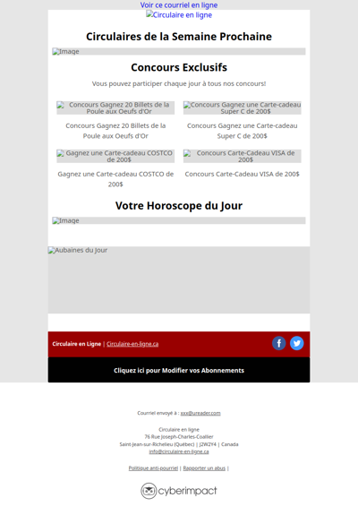 Circulaires de la Semaine Prochaine 🤩