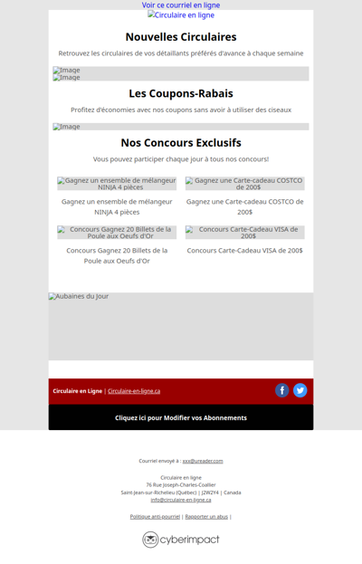 Nouvelles Circulaires du 3 au 9 Septembre 2026