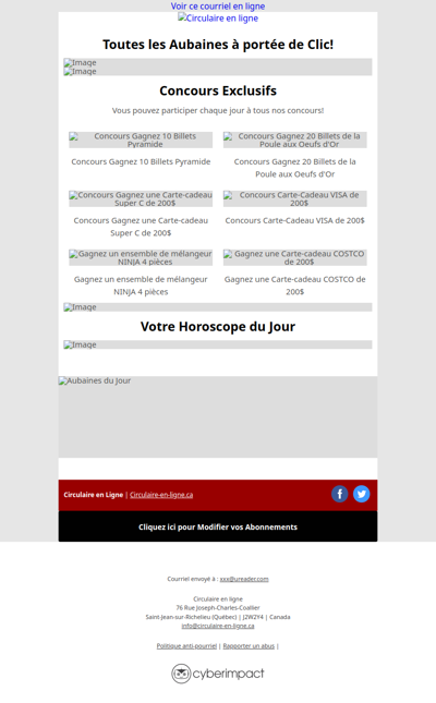 Toutes les Circulaires du 3 au 9 Septembre 2026