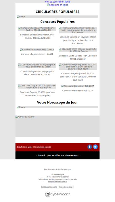 Circulaires Concours et Horoscope du Jour